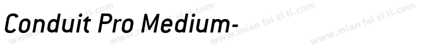 Conduit Pro Medium字体转换